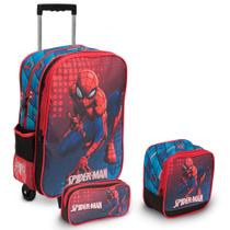 Kit Mochila Infantil Menino Spider Man Carrinho + Lancheira Kit Mochila Infantil Menino Spider Man Carrinho + Lancheira