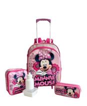 Kit Mochila Infantil Minnie Mouse Lisa G Rodinhas Menina F5 Kit Mochila Infantil Minnie Mouse Lisa G Rodinhas Menina F5