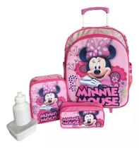 Kit Mochila Infantil Minnie Mouse Lisa G Rodinhas Menina F5 Kit Mochila Infantil Minnie Mouse Lisa G Rodinhas Menina F5