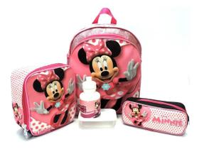 Kit Mochila Infantil Minnie Mouse Lisa M Costas Meninas F5