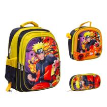 Kit Mochila Infantil Naruto Shippuden Grande Costa Reforçada