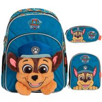 Kit Mochila Infantil Patrulha Canina Lancheira Estojo Costas Kit Mochila Infantil Patrulha Canina Lancheira Estojo Costas
