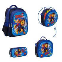 Kit Mochila Infantil Patrulha Canina Menino Envio 24 Hrs