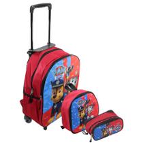 Kit Mochila Infantil Patrulha Canina Paw Patrol Vermelha