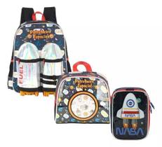 Kit Mochila Infantil Patrulheiro Foguete Espacial Costas G