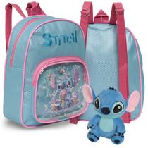 Kit Mochila Infantil Pequena Stitch Menina + Pelúcia Fofa Kit Mochila Infantil Pequena Stitch Menina + Pelúcia Fofa