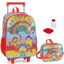 Kit Mochila Infantil Play Doh Massinha Rodinhas Escolar Tam G Lancheira Térmica Kit Mochila Infantil Play Doh Massinha Rodinhas Escolar Tam G Lancheira Térmica