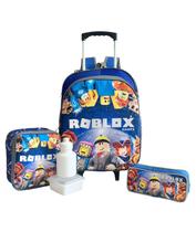 Kit Mochila Infantil Roblox Games Grande Rodinhas Meninos F5