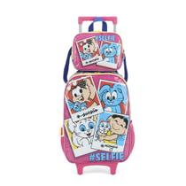 Kit Mochila Infantil Roda + Lancheira Turma Da Mônica Original Luxcel