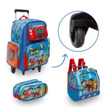 Kit Mochila Infantil Rodinha Com Lancheira Patrulha Canina