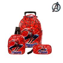 Kit Mochila Infantil Rodinha Homem Aranha Spider Man Kit Mochila Infantil Rodinha Homem Aranha Spider Man