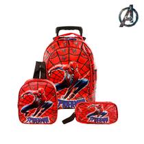 Kit Mochila Infantil Rodinha Homem Aranha Spider Man Kit Mochila Infantil Rodinha Homem Aranha Spider Man