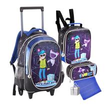 Kit Mochila Infantil Rodinha Menino Escolar Vídeo Game Pk Xd Com Lancheira E Estojo Kit Mochila Infantil Rodinha Menino Escolar Vídeo Game Pk Xd Com Lancheira E Estojo