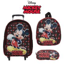 Kit Mochila Infantil Rodinha Mickey Mouse Envio Imediato