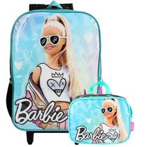 Kit Mochila Infantil Rodinhas Com Lancheira Térmica Barbie