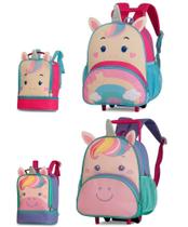 Kit Mochila Infantil Rodinhas E Lancheira Térmica Unicórnio - Clio