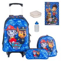 Kit Mochila Infantil Rodinhas Patrulha Canina + Lancheira +