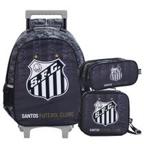 Kit Mochila Infantil Santos R Time Escolar Lancheira Estojo Kit Mochila Infantil Santos R Time Escolar Lancheira Estojo