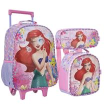 Kit Mochila infantil Sereia Ariel Lancheira Estojo Xeryus Kit Mochila infantil Sereia Ariel Lancheira Estojo Xeryus
