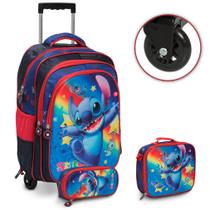 Kit Mochila Infantil Stitch Carrinho + Lancheira Térmica Kit Mochila Infantil Stitch Carrinho + Lancheira Térmica