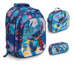 Kit Mochila Infantil Stitch Volta As Aulas Alça Resistente