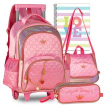 Kit Mochila Infantil Sweet Queen Feminina Escolar Carrinho - Clio Style