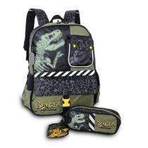 Kit Mochila Infantil T-Rex Attack Clio Style com Estojo Kit Mochila Infantil T-Rex Attack Clio Style com Estojo