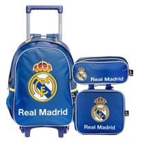 Kit Mochila Infantil Time Real Madrid R Lancheira Estojo
