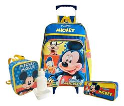 Kit Mochila Infantil Turma Do Mickey Rodinhas M Meninos F5