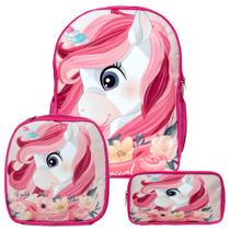 Kit Mochila Infantil Unicórnio My Little Pony De Costas - TOYS 2U