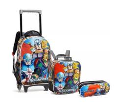 Kit Mochila Infantil Vingadores Guerra Mega Heróis Rodinhas Kit Mochila Infantil Vingadores Guerra Mega Heróis Rodinhas