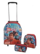 Kit Mochila Infantil Wifi Ralph Vermelho