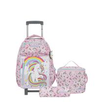 Kit Mochila Infantil Xtrem New Run Pack 4XT Unicórnio Tie Dye, Lancheira + Estojo, SAMSONITE SAMSONITE