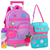 Kit Mochila Juju Teófilo Lancheira Estojo Lançamento Escolar Kit Mochila Juju Teófilo Lancheira Estojo Lançamento Escolar