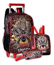 Kit Mochila Juvenil c/rodinha Dark Spider DS3522K