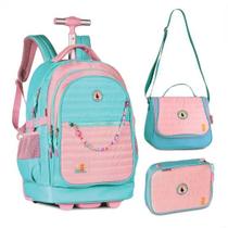 Kit Mochila Juvenil c/rodinha Luluca Miçanga LU2445