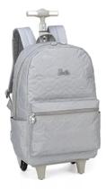 Kit Mochila Juvenil Da Barbie Com Estojo Cinza - Luxcel