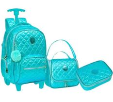Kit Mochila Juvenil Estojo + Lancheira Matelassê - Yepp - YEEP Kit Mochila Juvenil Estojo + Lancheira Matelassê - Yepp - YEEP