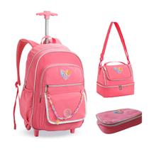 Kit Mochila Juvenil Just Corrente Rodinha G Denlex Kit Mochila Juvenil Just Corrente Rodinha G Denlex