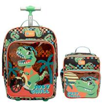Kit Mochila + Lancheira Dino Miami Puket