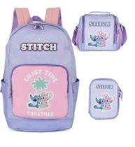 Kit Mochila Lancheira E Estojo Box - Stich Roxo - Luxcel Kit Mochila Lancheira E Estojo Box - Stich Roxo - Luxcel