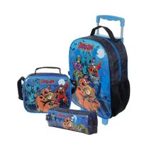 Kit Mochila Lancheira e Estojo Dermiwill Scooby Doo Preto