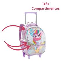 Kit Mochila, Lancheira E Estojo Escolar Unicórnio