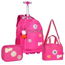 Kit Mochila Lancheira e Estojo Rebecca Bonbon Clio RB24008KT