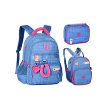 Kit Mochila Lancheira e Estojo Rebecca Bonbon Plush Dreams RB26238 Cor:Azul Kit Mochila Lancheira e Estojo Rebecca Bonbon Plush Dreams RB26238 Cor:Azul