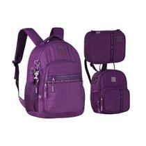 Kit Mochila Lancheira e Estojo Rebecca Bonbon Sweet Dreams Grande RB27001 Cor:Lilás