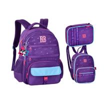 Kit Mochila Lancheira e Estojo Rebecca Bonbon Urban Mix RB26224 Cor:Roxo Kit Mochila Lancheira e Estojo Rebecca Bonbon Urban Mix RB26224 Cor:Roxo