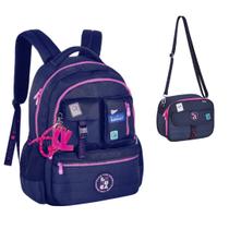 Kit Mochila Lancheira Escolar Juvenil Youtuber Luluca