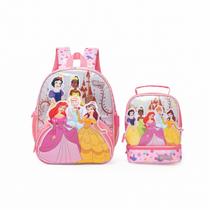 Kit Mochila Lancheira Escolar Princesas Rodinha Infantil Disney Kit Mochila Lancheira Escolar Princesas Rodinha Infantil Disney