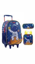 Kit Mochila + Lancheira + Estojo Astronauta- Xeryus